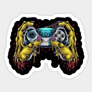 Zombie Gamer Teenage Girls Boys Tee Ideas Funny Gaming Sticker